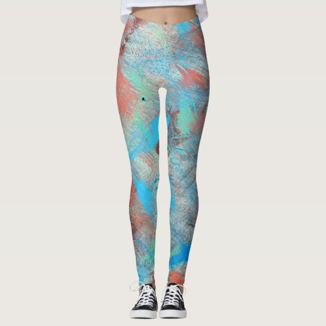 Colourful series: abstract background texture. leggings (Front)