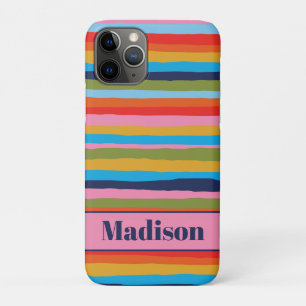 Colourful Serrate Stripes Pattern Personalized iPhone 11 Pro Case