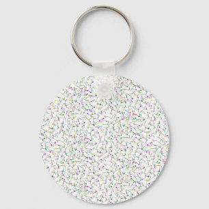 Colourful Sewing Pins White Dressmaker Seamstress Keychain