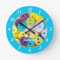 Colourful Sewing Room Personalized Round Clock