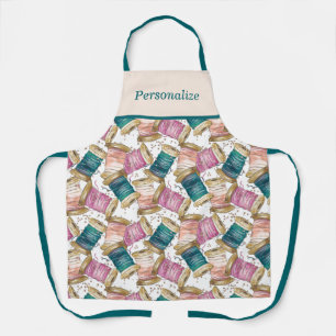 Colourful Sewing Threads Seamstress Tailor Smock Apron