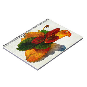 Colourful shades of autumn leaves notebook