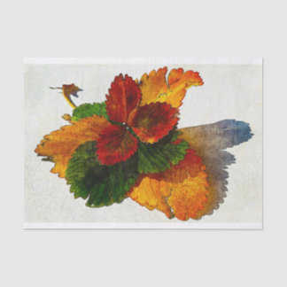 Colourful shades of autumn leaves tissue paper