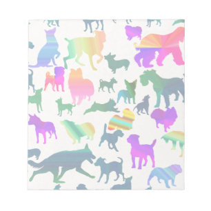 Colourful Shadow Dogs Notepad