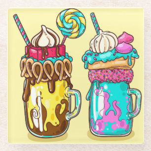Colourful Shakes Glass Coaster