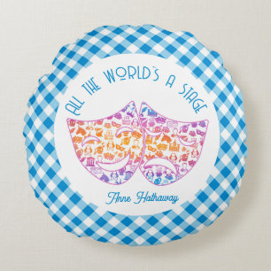 Colourful Shakespeare Icons Personalized Pillow