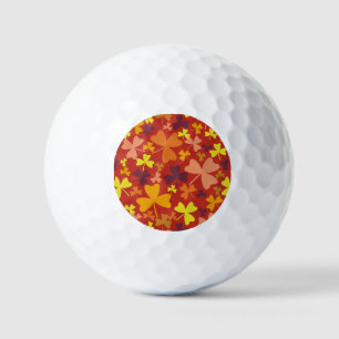 Colourful Shamrocks Golf Balls