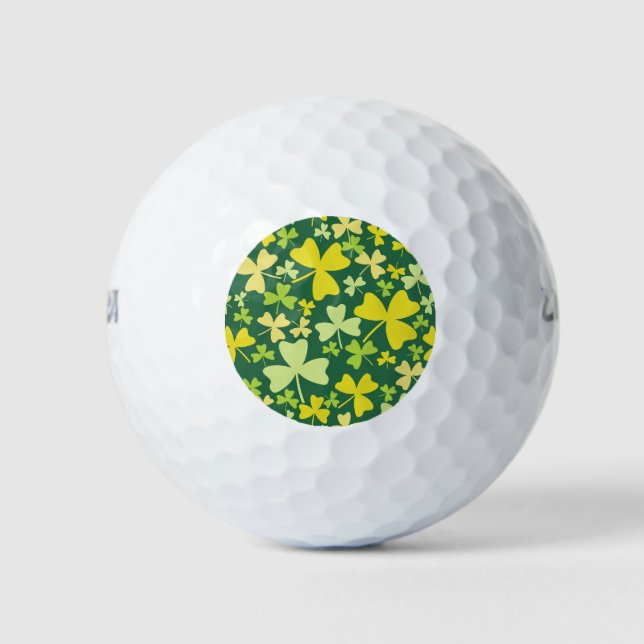 Colourful Shamrocks Golf Balls (Front)