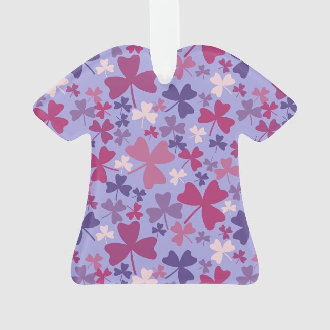 Colourful Shamrocks Ornament (Back)