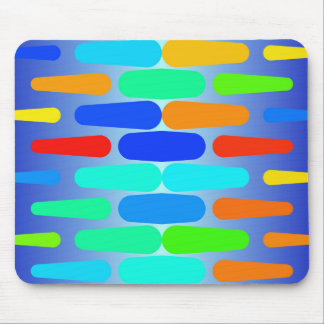 Colourful shapes abstract design mouse pad