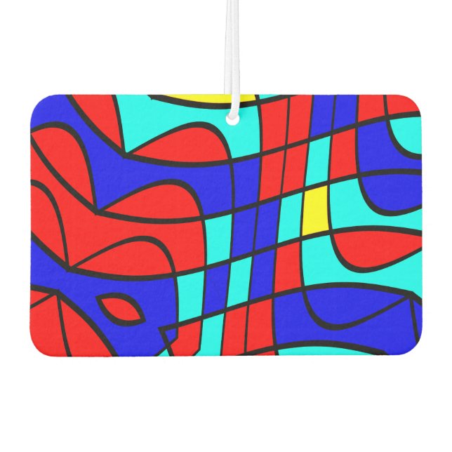 Colourful shapes air freshener (Front)