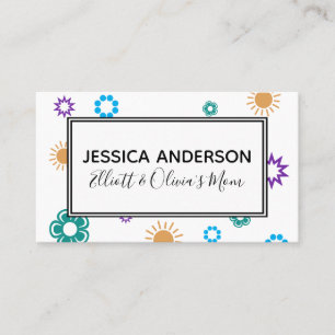 Colourful Shapes Mommy Playdate Calling Card
