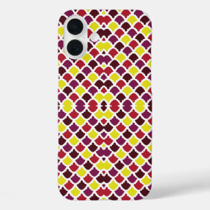 Colourful shapes patterns design iPhone 16 plus case