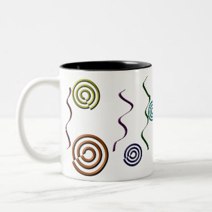 Colourful Shapes Two-Tone Coffee Mug