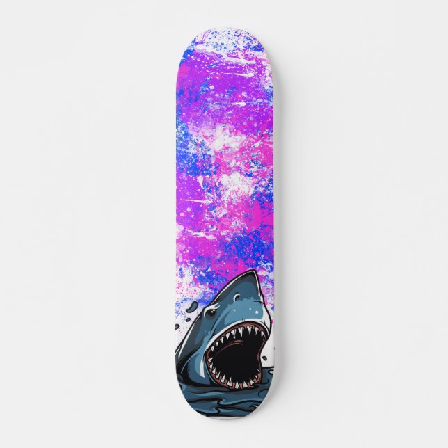 Colourful Shark Skateboard (Front)