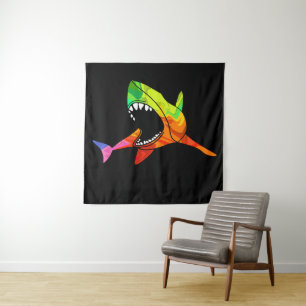 Colourful Shark Tapestry