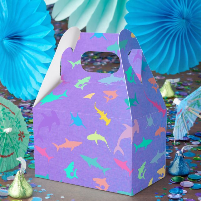 Colourful shark under the sea School Party Favor Box (Party)