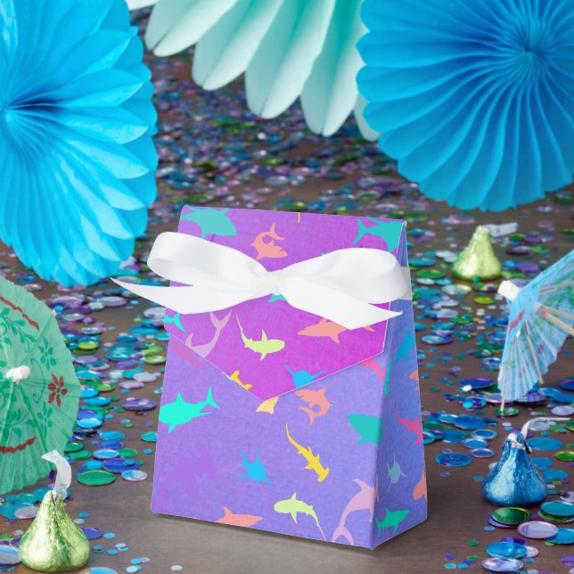 Colourful shark under the sea School Party Favor Box (Party)