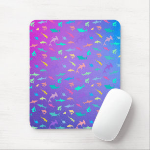 Colourful shark under the sea School Party Mouse Pad