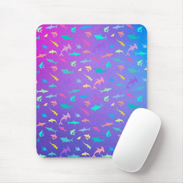 Colourful shark under the sea School Party Mouse Pad (With Mouse)