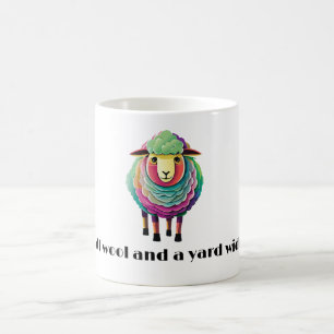 Colourful Sheep Illustration Coffee Mug