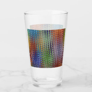 Colourful Sheer Rainbow Zig Zag Glass