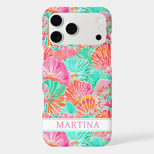 Colourful Shells Monogrammed Case-Mate iPhone (Back)
