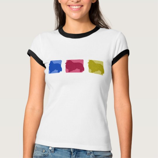 Colourful Sheltie Silhouettes T-Shirt
