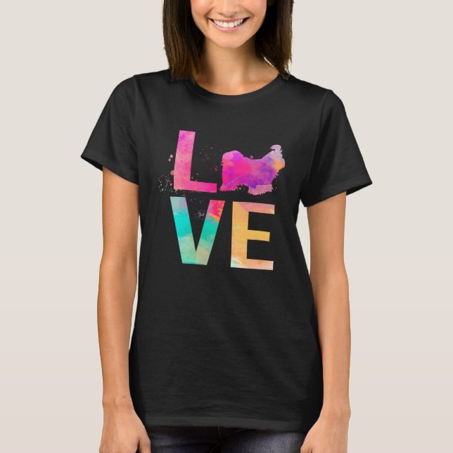 Colourful Shih Tzu Dog Mom Shih Tzu T-Shirt (Front)
