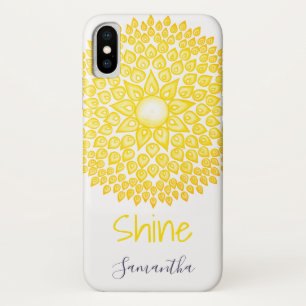 Colourful Shine Yellow Sun Mandala Personalized Case-Mate iPhone Case