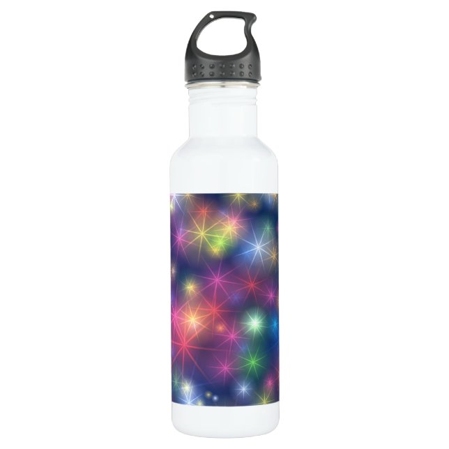 Colourful Shining Stars Cosmic Lights 710 Ml Water Bottle (Front)