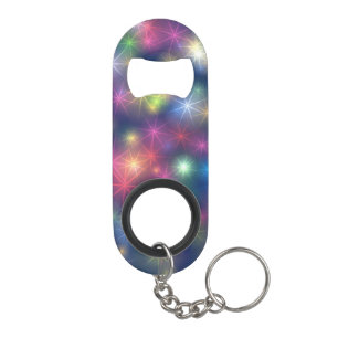 Colourful Shining Stars Cosmic Lights Keychain Bottle Opener