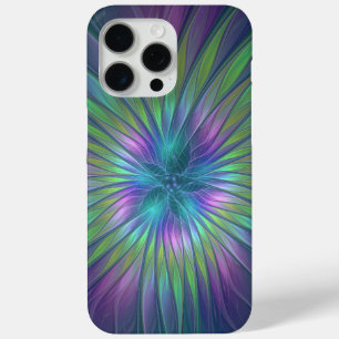 Colourful Shiny Fantasy Flower Abstract Fractal Ar iPhone 15 Pro Max Case