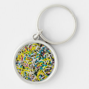 Colourful Shredded Paper Keychain