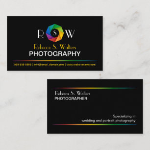 Colourful Shutter Photographer Business Card