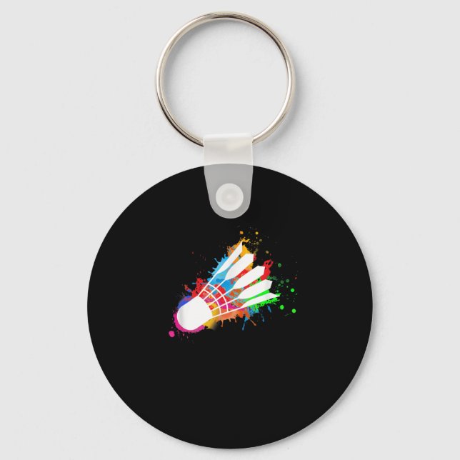 Colourful Shuttle Badminton  Keychain (Front)