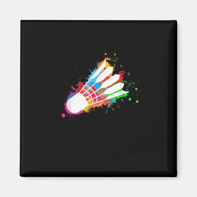 Colourful Shuttle Badminton  Magnet (Front)