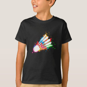 Colourful Shuttle Badminton T-Shirt