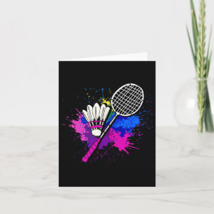 Colourful Shuttle Racket _ Badminton Player Card