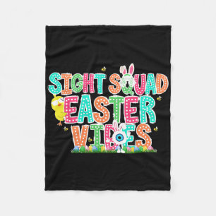 Colourful Sight Squad Easter Vibes Optometric Tech Fleece Blanket