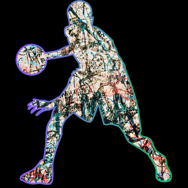 Colourful Silhouette of Basketball Player (Creator Uploaded)
