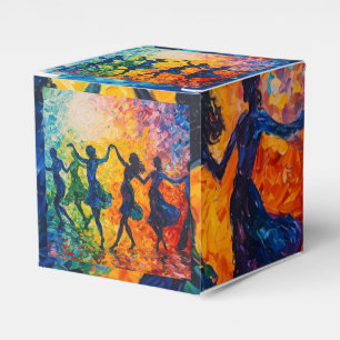 Colourful Silhouettes Dancing Favor Box