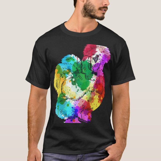 Colourful Silk Chicken Fan Animal T-Shirt (Front)
