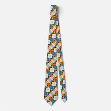 Colourful Silk Jesus Foulard Tie