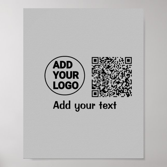 Colourful simple add your logo name text image poster (Front)