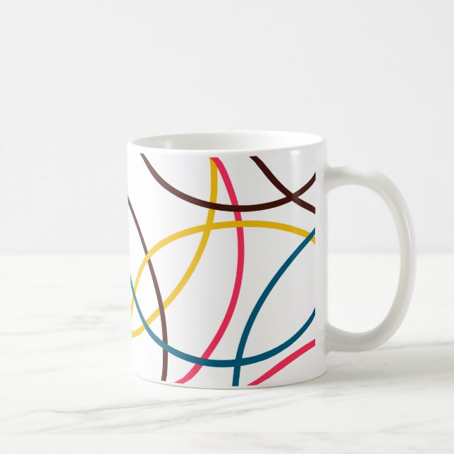 Colourful, simple modern cool, urban trendy circle coffee mug (Right)