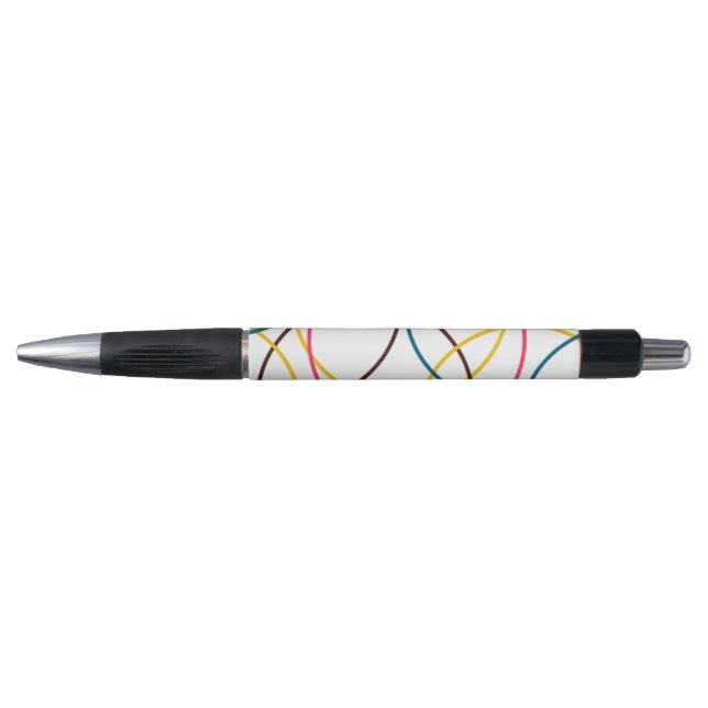 Colourful, simple modern cool, urban trendy circle pen (Front)