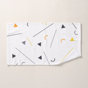 Colourful, simple, trendy, urban geometric design hand towel