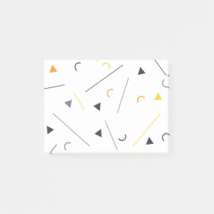 Colourful, simple, trendy, urban geometric design post-it notes