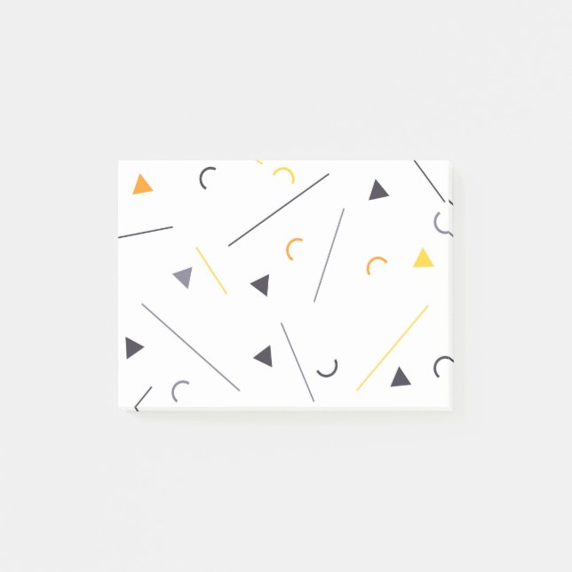 Colourful, simple, trendy, urban geometric design post-it notes (Front)